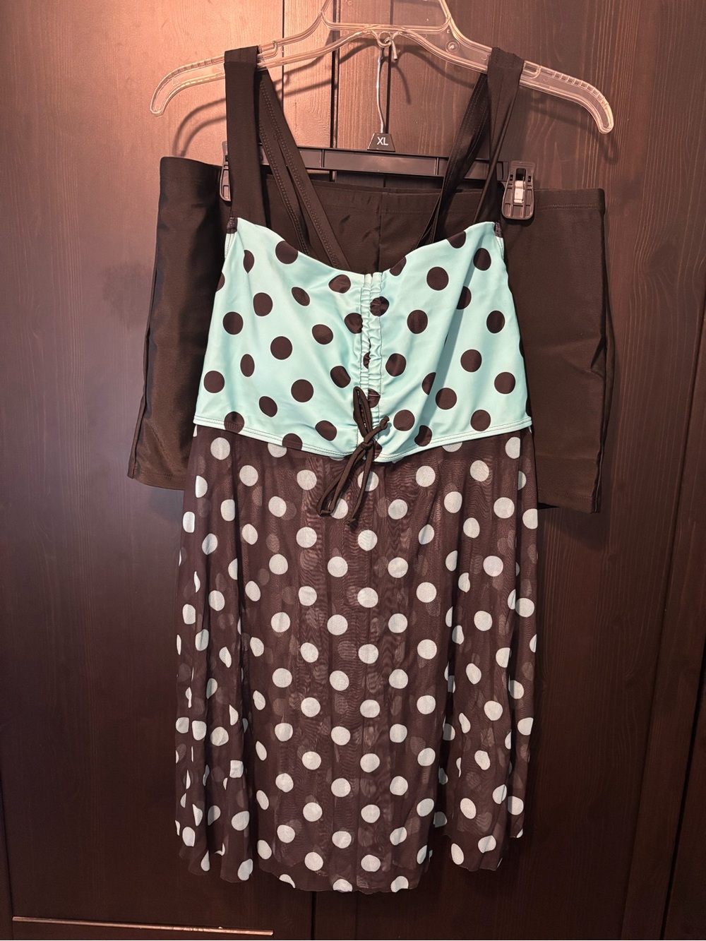 Tankini with boy shirt bottoms
